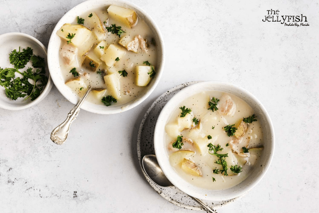 Creamy Clam Chowder in Perdido key